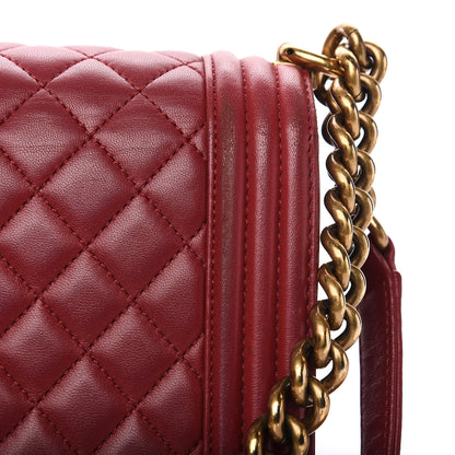 Chanel Lambskin Quilted New Medium Boy Flap Red 8 of 15