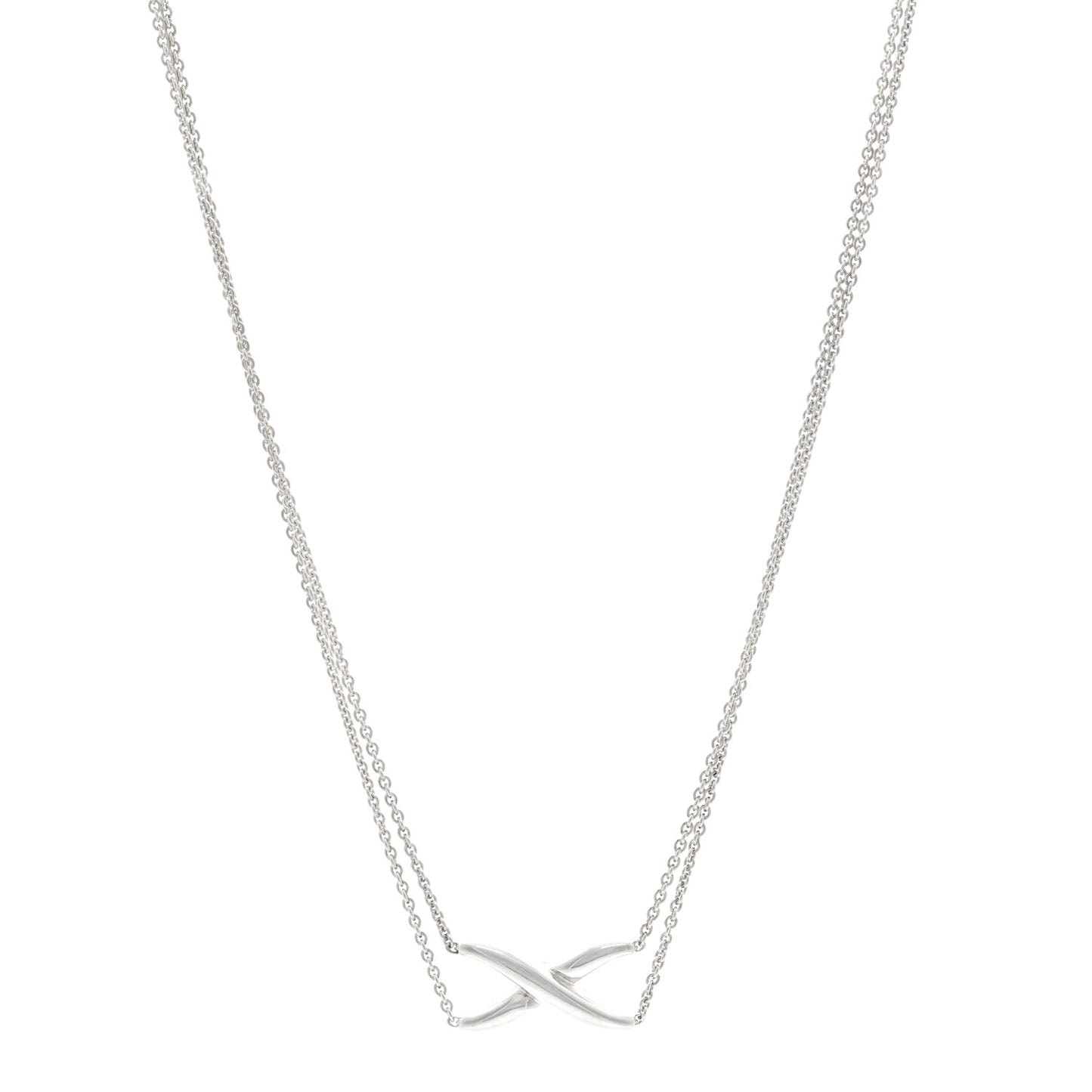 Sterling Silver Paloma Picasso Double Chain X Pendant Necklace