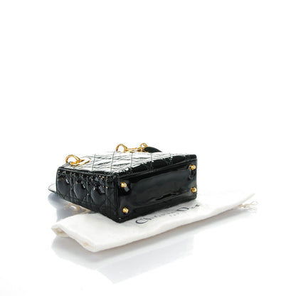 Christian Dior Patent Cannage Mini Lady Dior Black 4 of 7