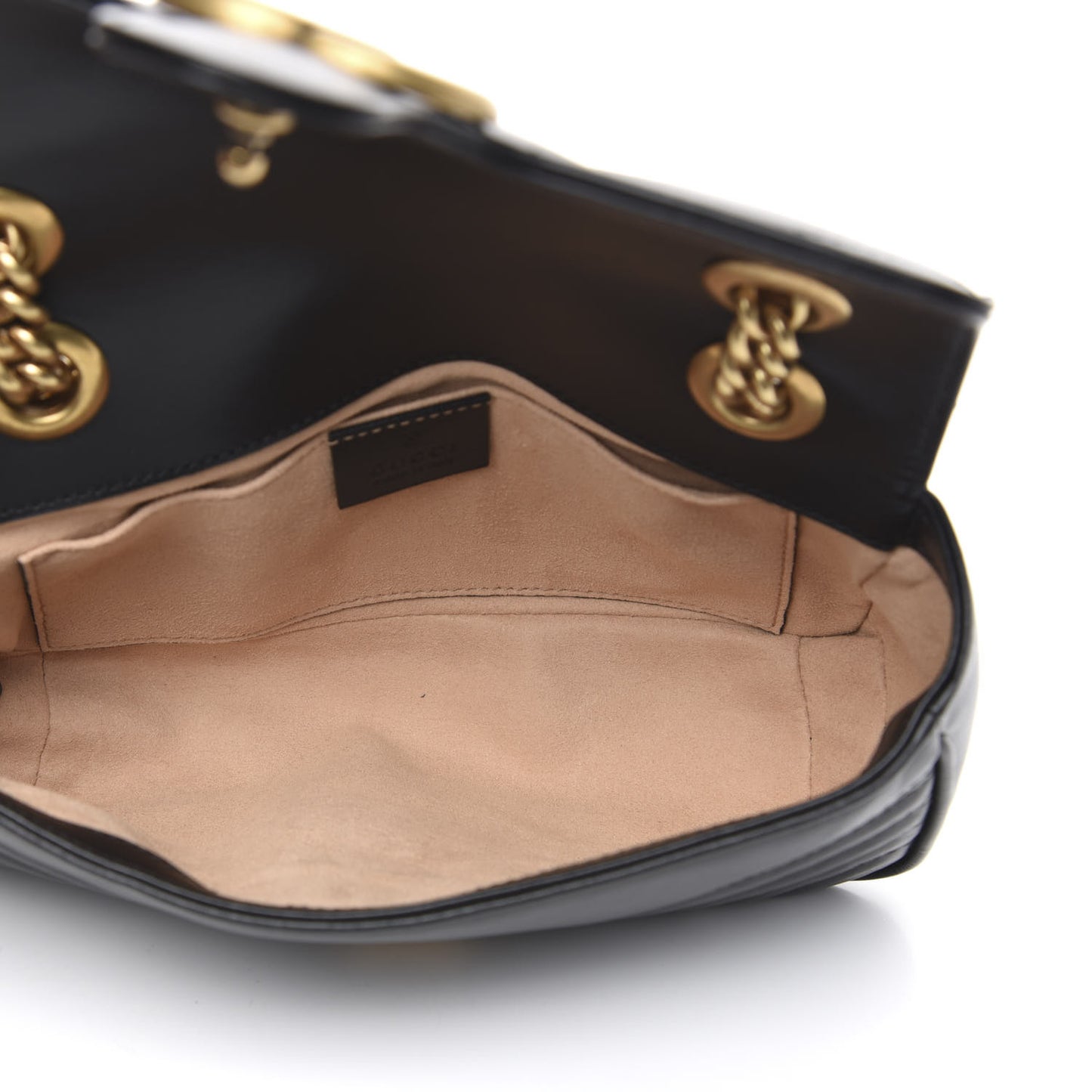 Calfskin Matelasse Mini GG Marmont Shoulder Bag Black