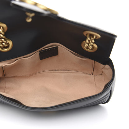 Gucci Calfskin Matelasse Mini GG Marmont Shoulder Bag Black 5 of 10
