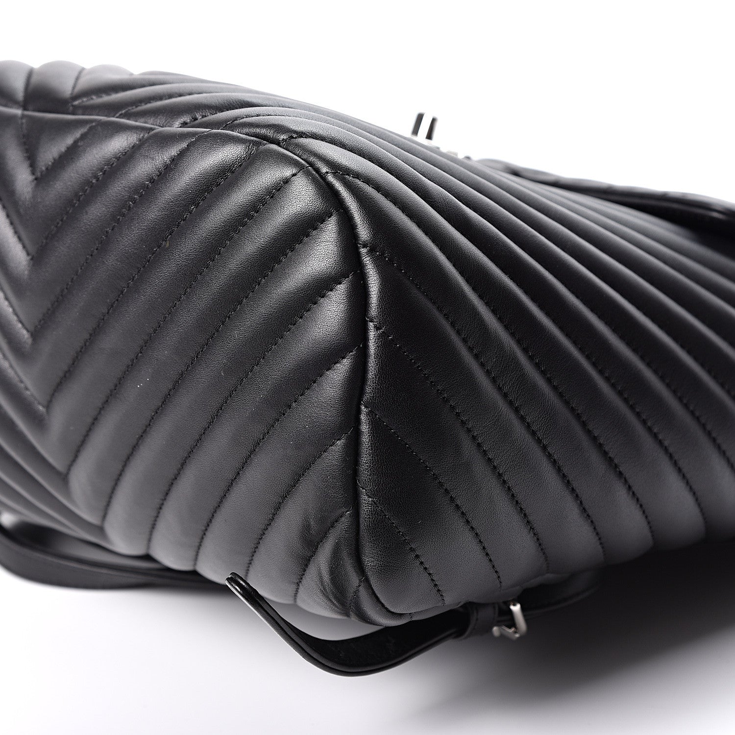 Chanel Calfskin Chevron Quilted Large Urban Spirit Backpack Black 9 of 10