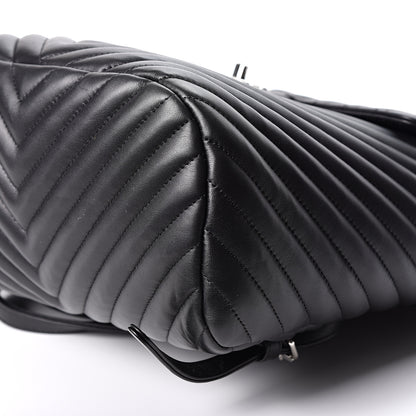 Chanel Calfskin Chevron Quilted Large Urban Spirit Backpack Black 9 of 10