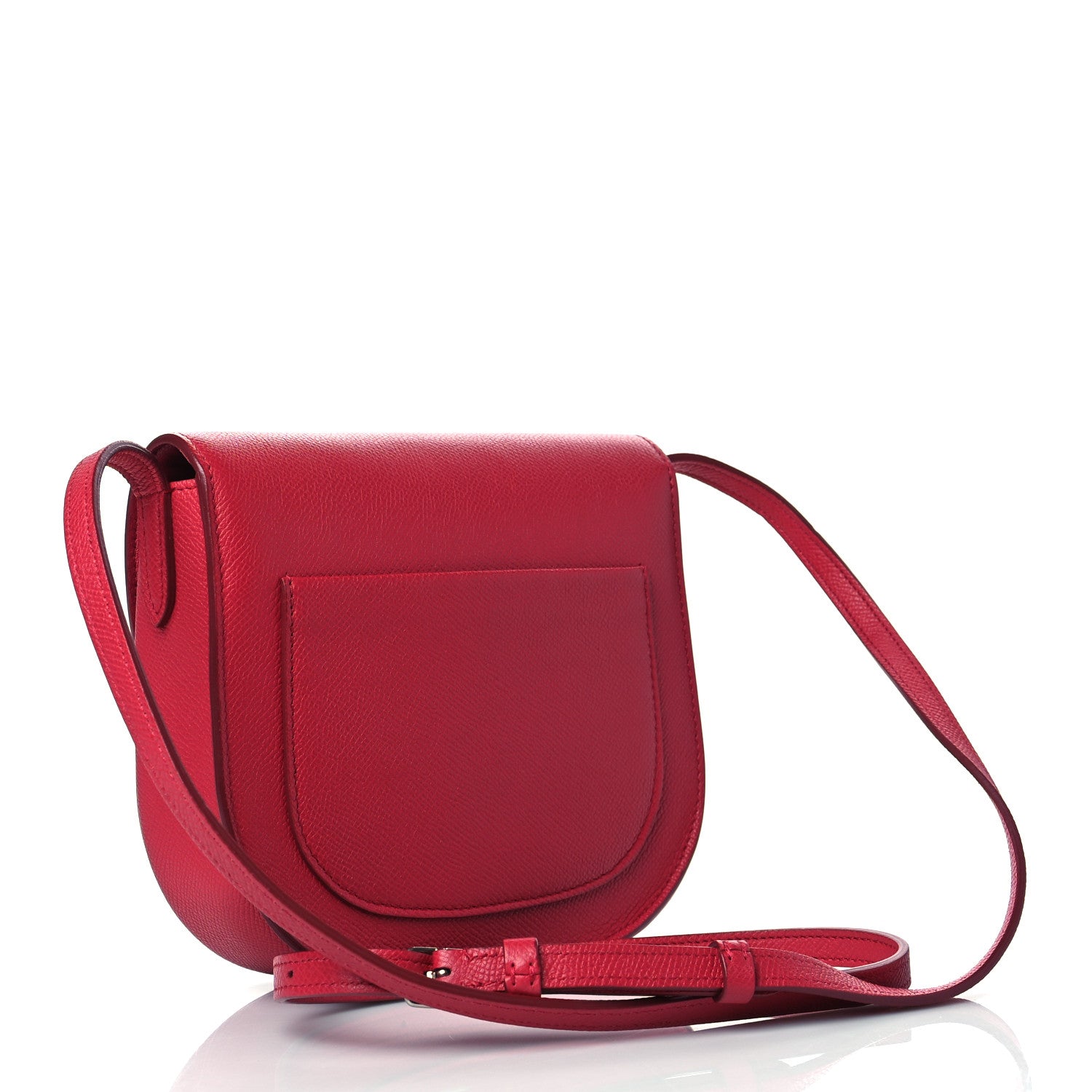 Celine Grained Calfskin Small Trotteur Dark Pink 3 of 10
