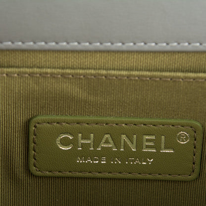 Chanel Calfskin Quilted Medium Boy Flap Grey 7 of 8