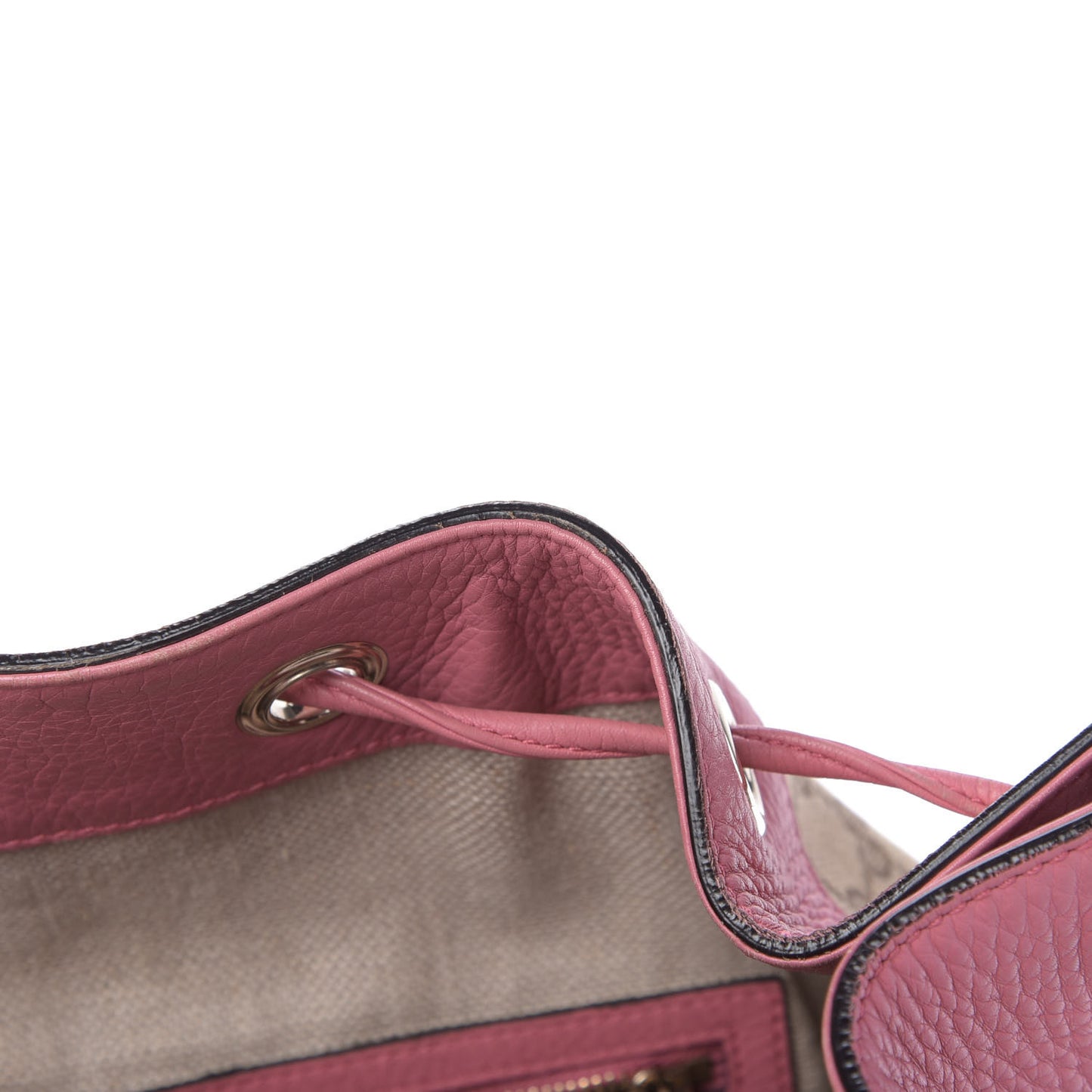 GG Monogram Calfskin Bucket Bag Pink