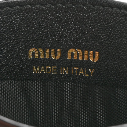 Miu Miu Nappa Matelasse Card Holder Black 6 of 10