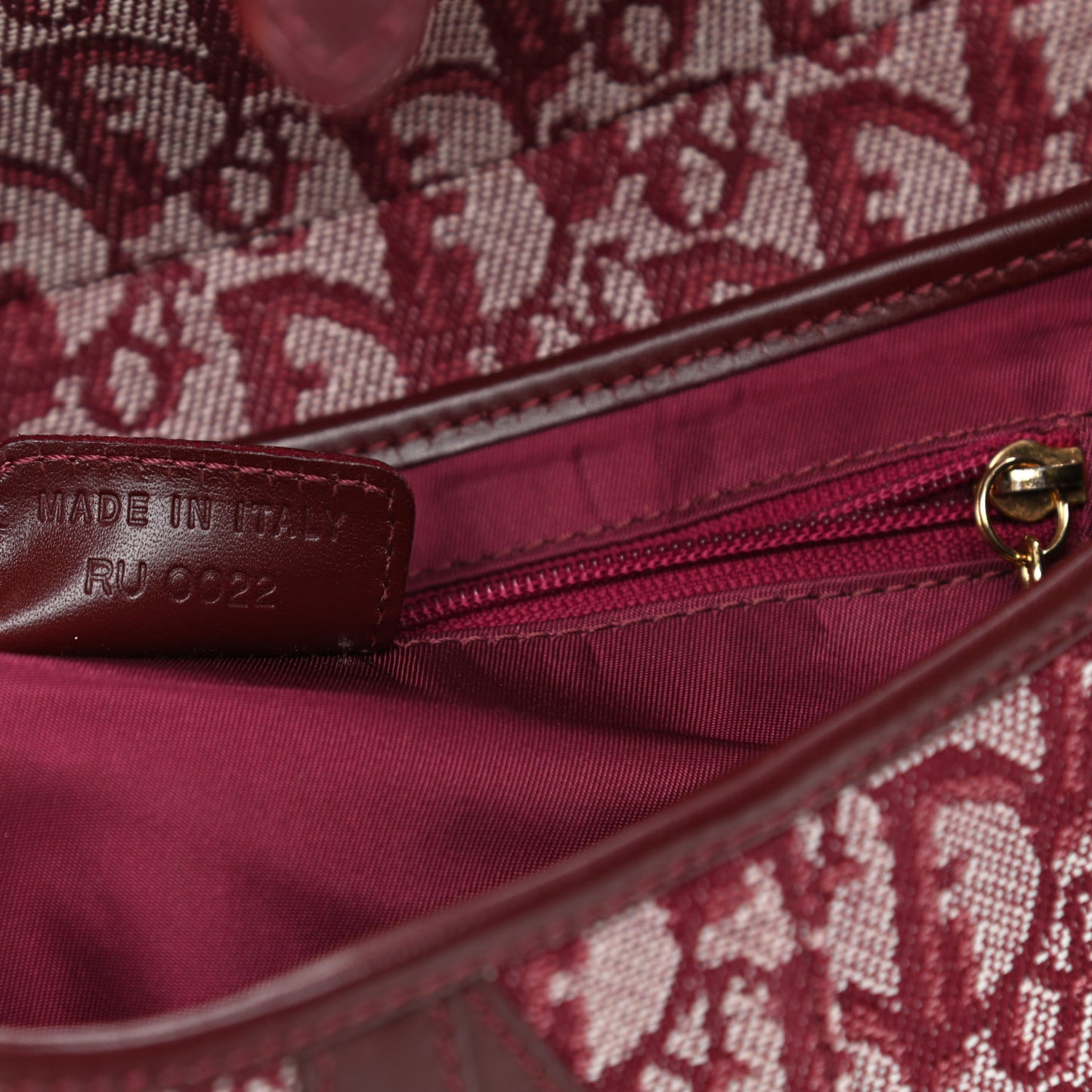 Monogram Saddle Bag Burgundy