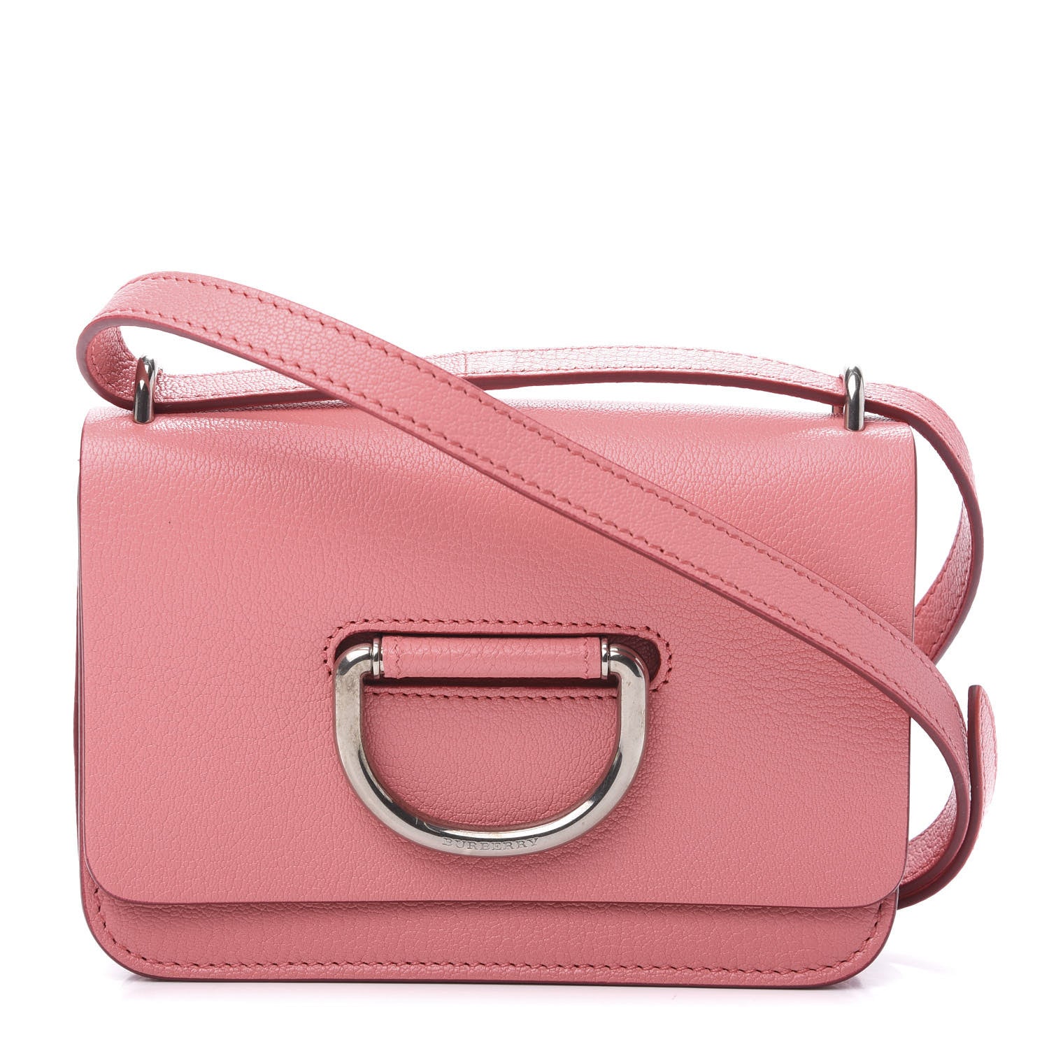 Burberry Goatskin Mini D-Ring Bag Bright Coral Pink 1 of 9