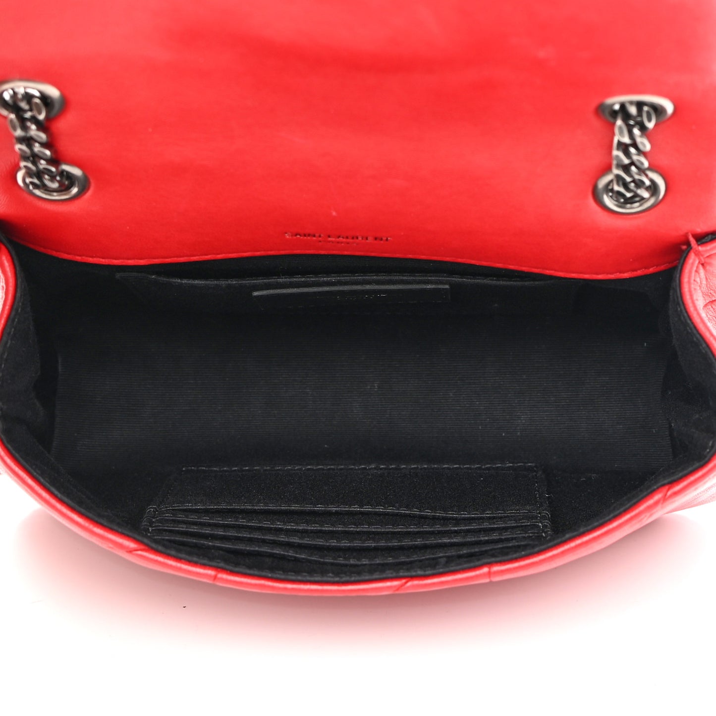 Lambskin Patchwork Monogram Small Jamie Red