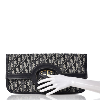 Christian Dior Oblique Fold Over Clutch Blue 2 of 7
