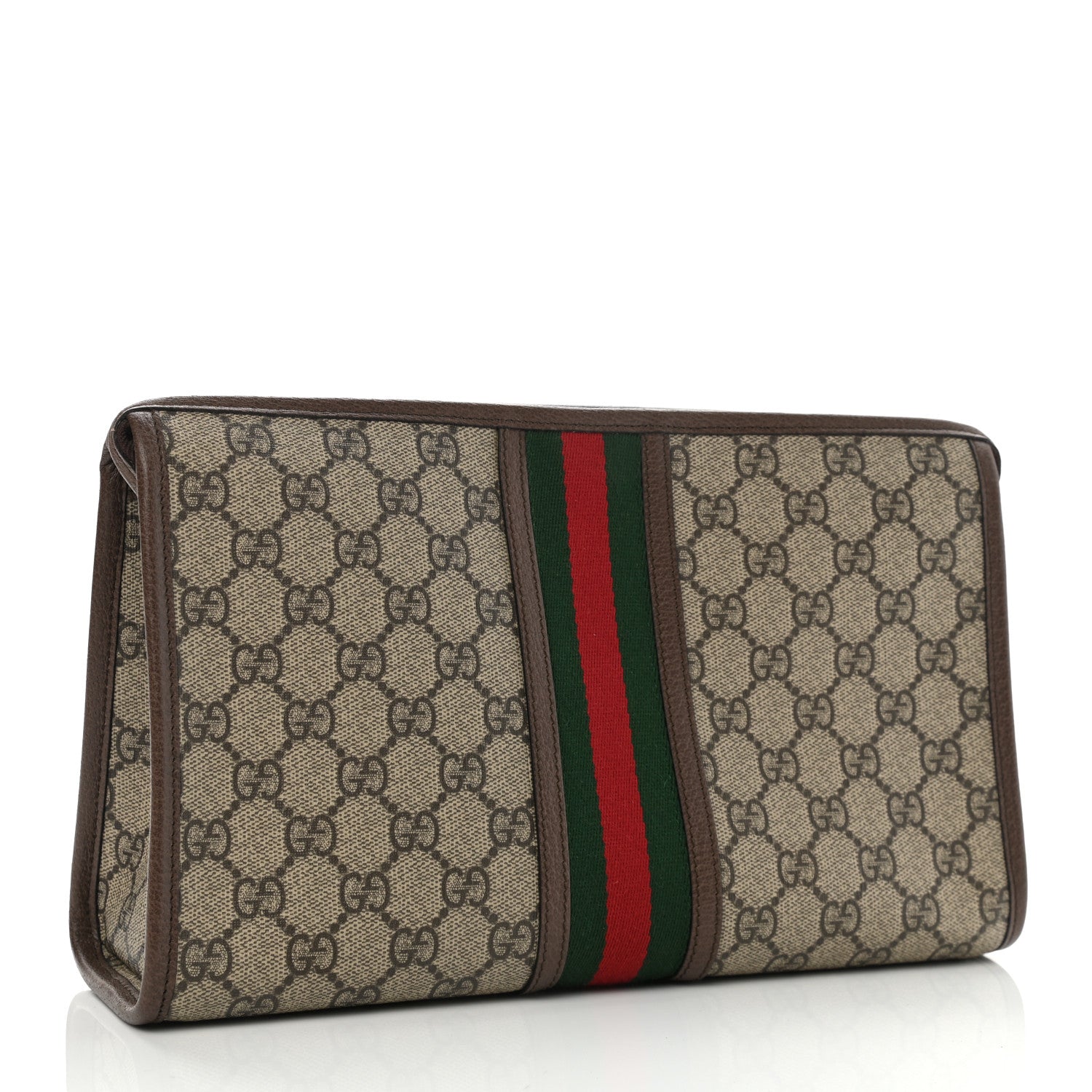 Gucci GG Supreme Monogram Web Ophidia GG Toiletry Case Beige New Acero 3 of 7