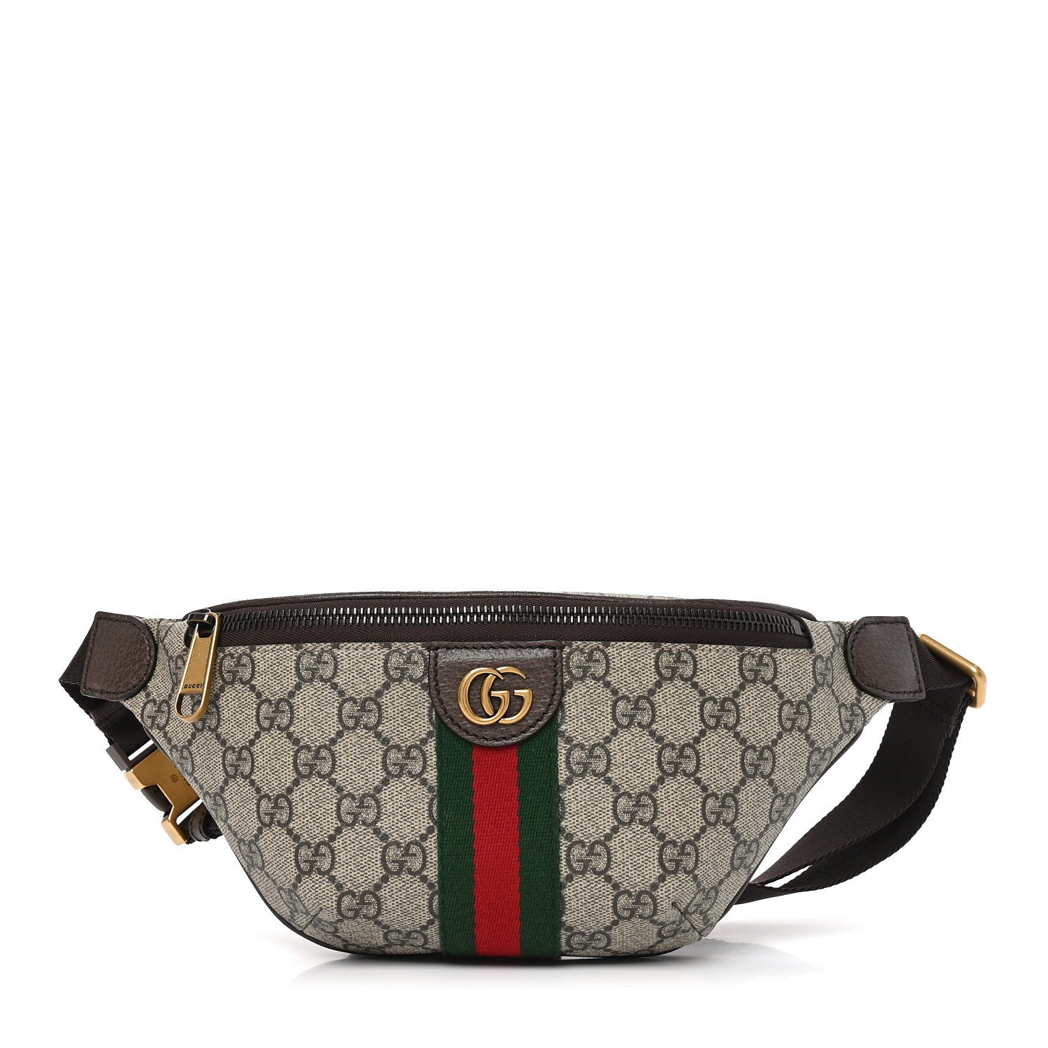 Gucci GG Supreme Monogram Web Small Ophidia Belt Bag Beige Ebony New Acero 1 of 10