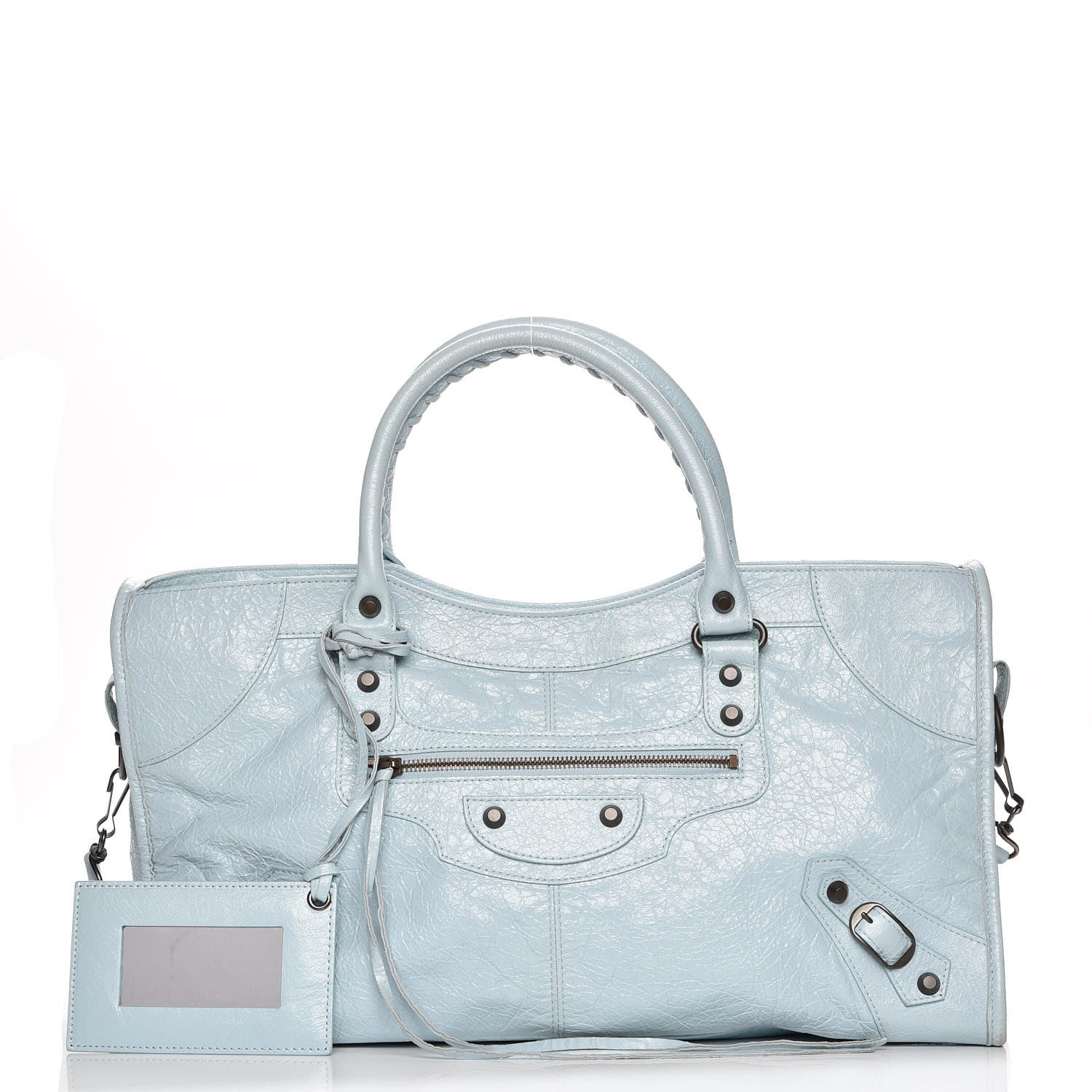 Balenciaga Agneau Classic Hardware Part Time Bleu Dragee 1 of 8