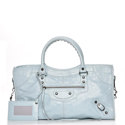 Balenciaga Agneau Classic Hardware Part Time Bleu Dragee 1 of 8