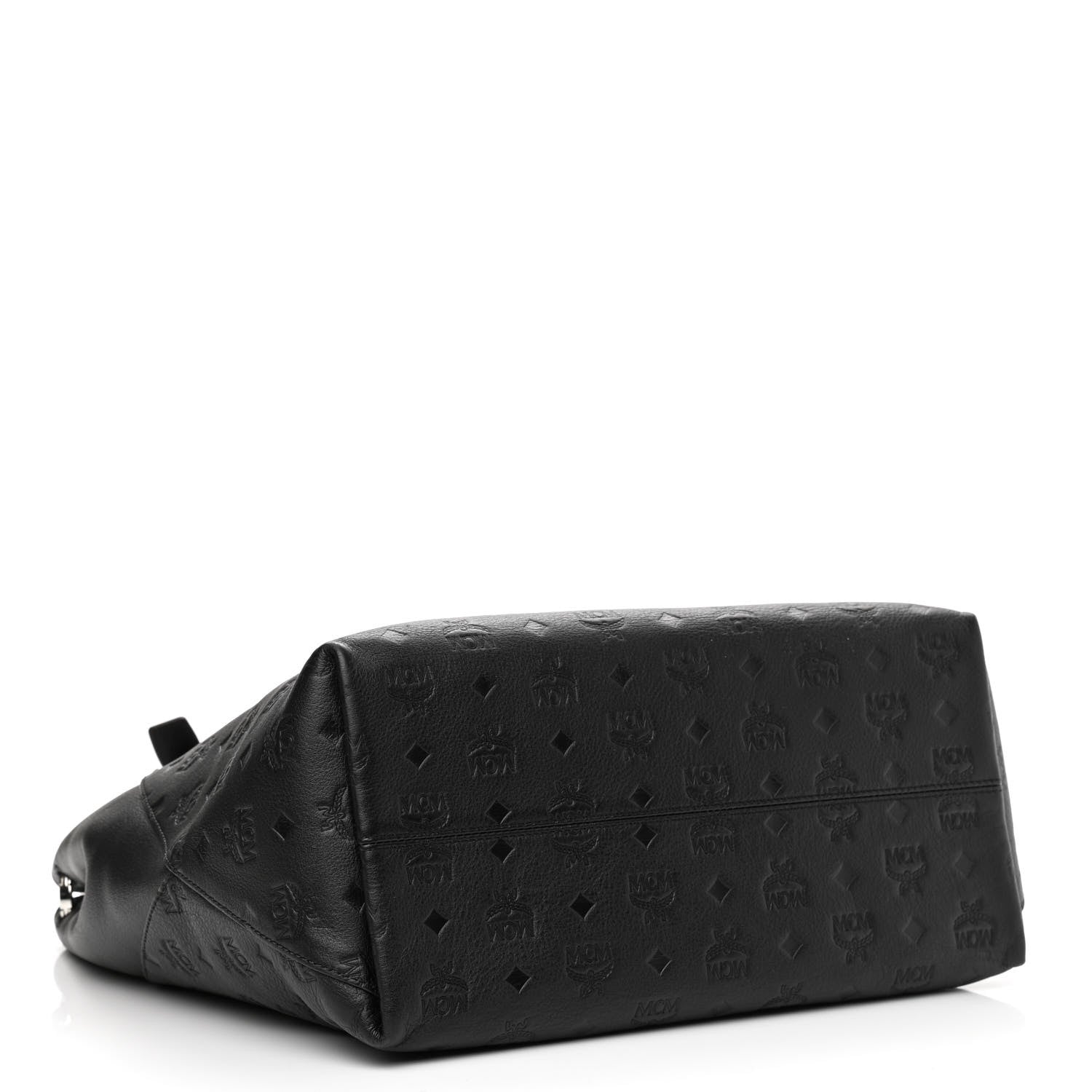 MCM Calfskin Ottomar Monogram Large Klara Hobo Black 3 of 7