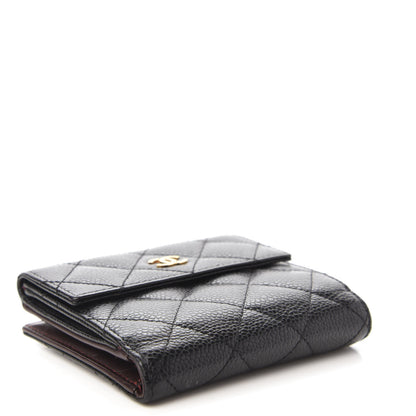 Chanel Caviar Quilted Compact French Flap Wallet Black 4 of 11