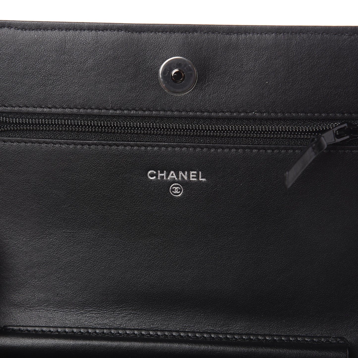 Canvas Studded CC Wallet On Chain WOC Black
