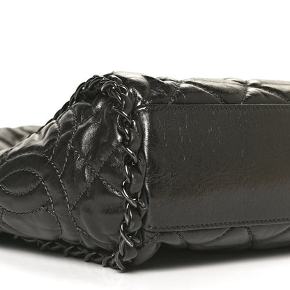 Chanel Metallic Calfskin Quilted Medium Chain Me Hobo Dark Grey 9 of 11