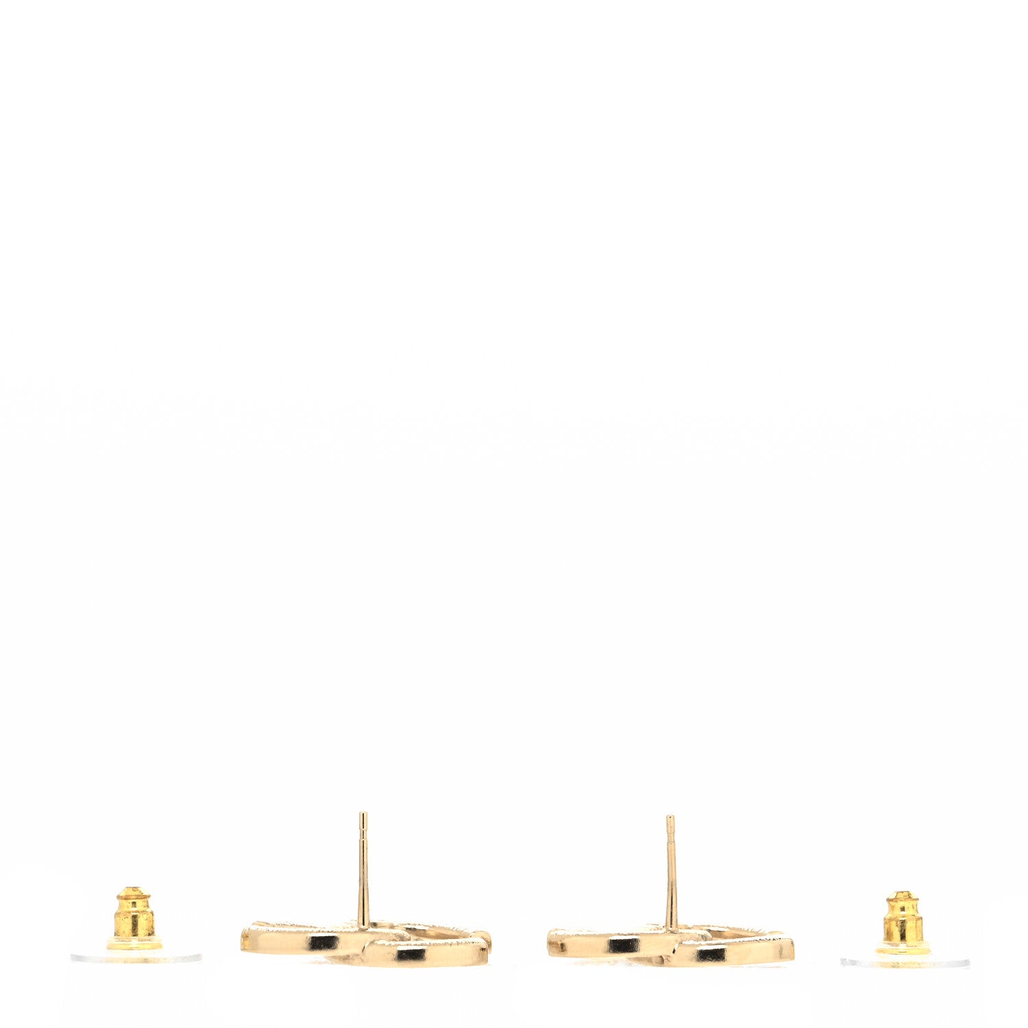 Chanel Crystal Large CC Earrings Gold 3 of 4