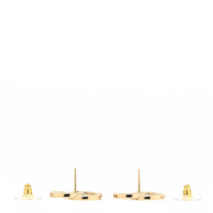 Chanel Crystal Large CC Earrings Gold 3 of 4