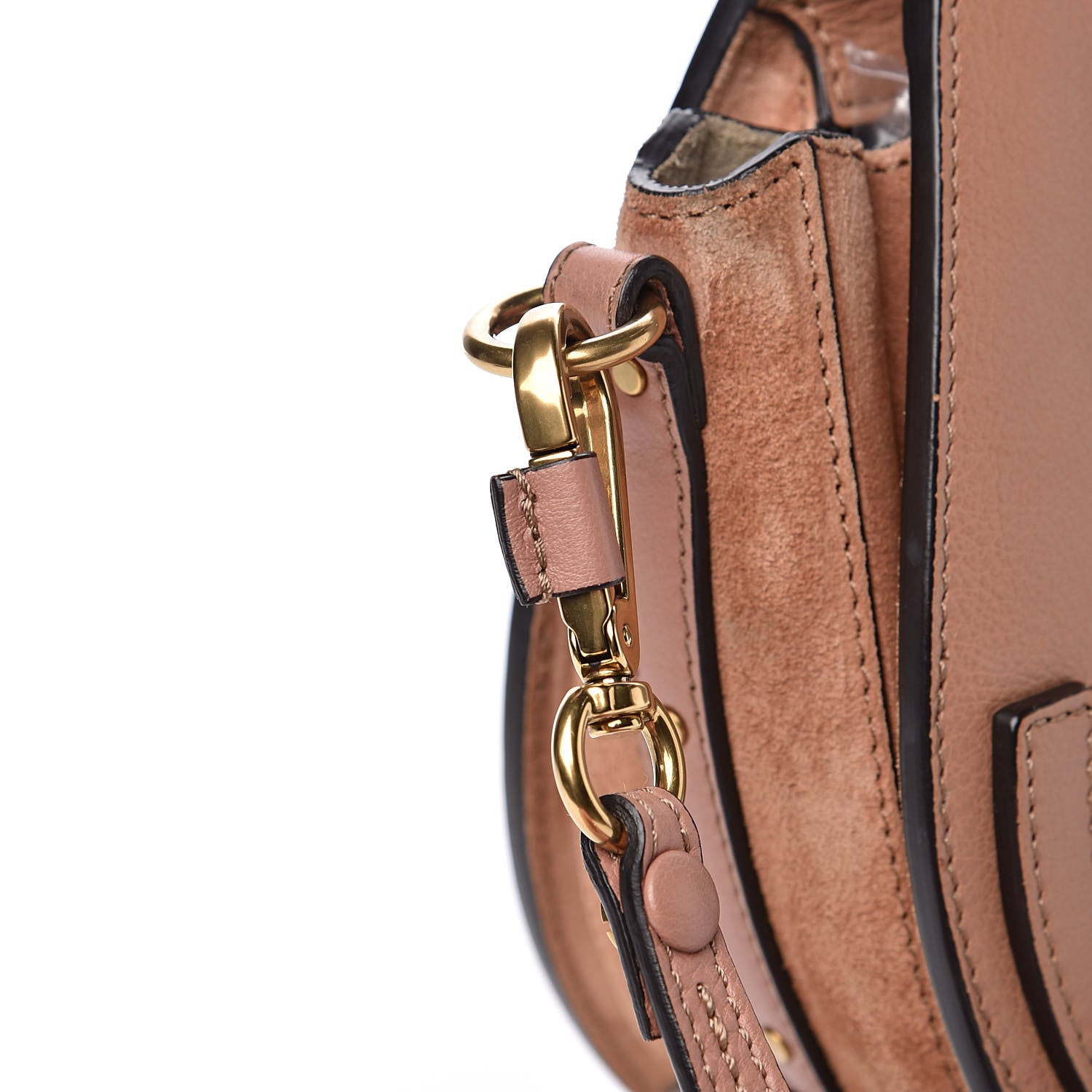Chloe Calfskin Suede Medium Pixie Shoulder Bag Nougat 9 of 13
