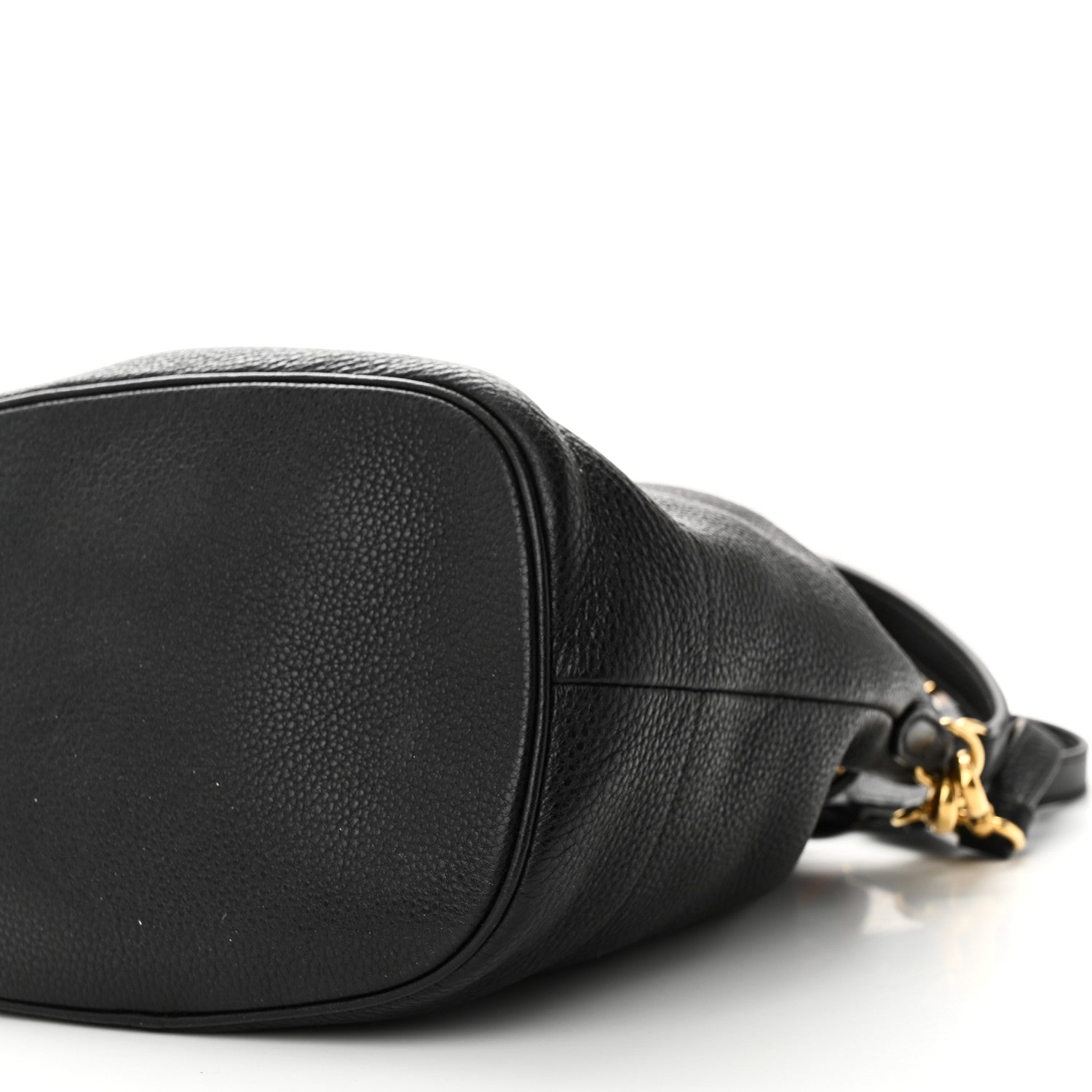Prada Vitello Daino Bucket Bag Black 9 of 9