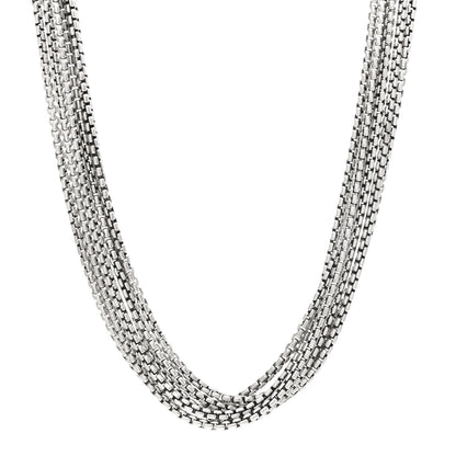 David Yurman Sterling Silver 14K Yellow Gold Multi Box Chain Necklace 1 of 4