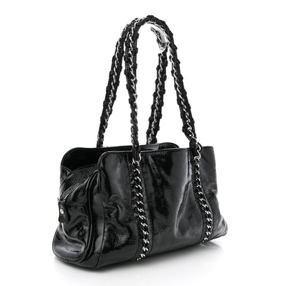 Chanel Patent Calfskin Small Luxe Ligne Tote Black 3 of 15