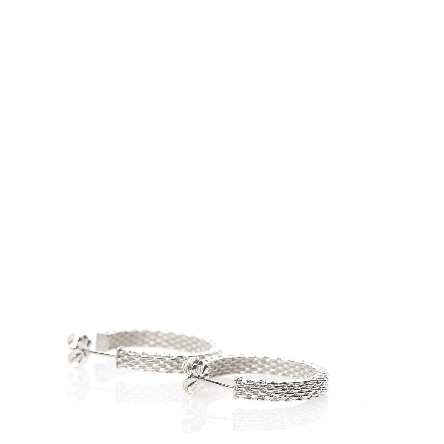 Tiffany Sterling Silver Narrow Somerset Hoop Earrings 3 of 5