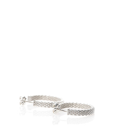Tiffany Sterling Silver Narrow Somerset Hoop Earrings 3 of 5
