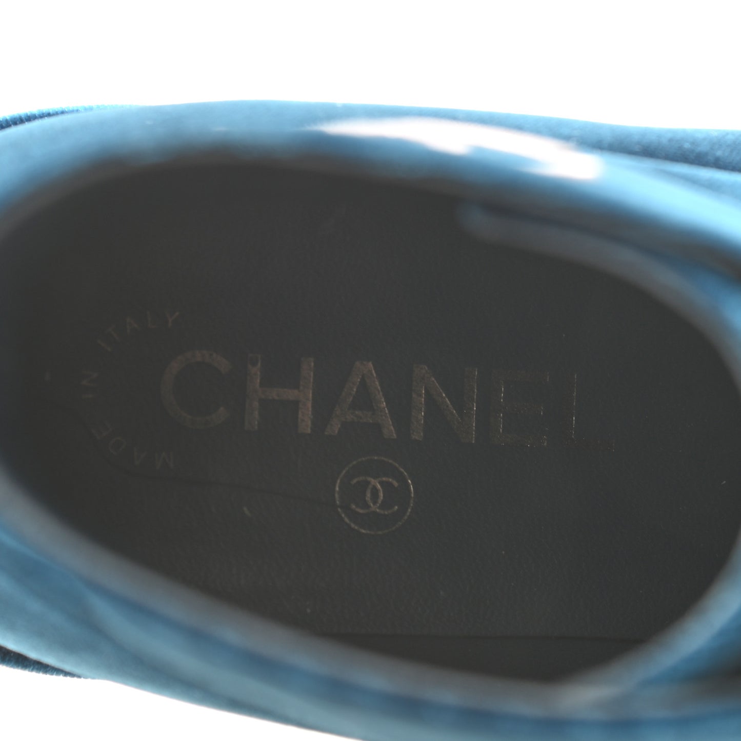 Velvet CC Lace Up Boots 38.5 Blue