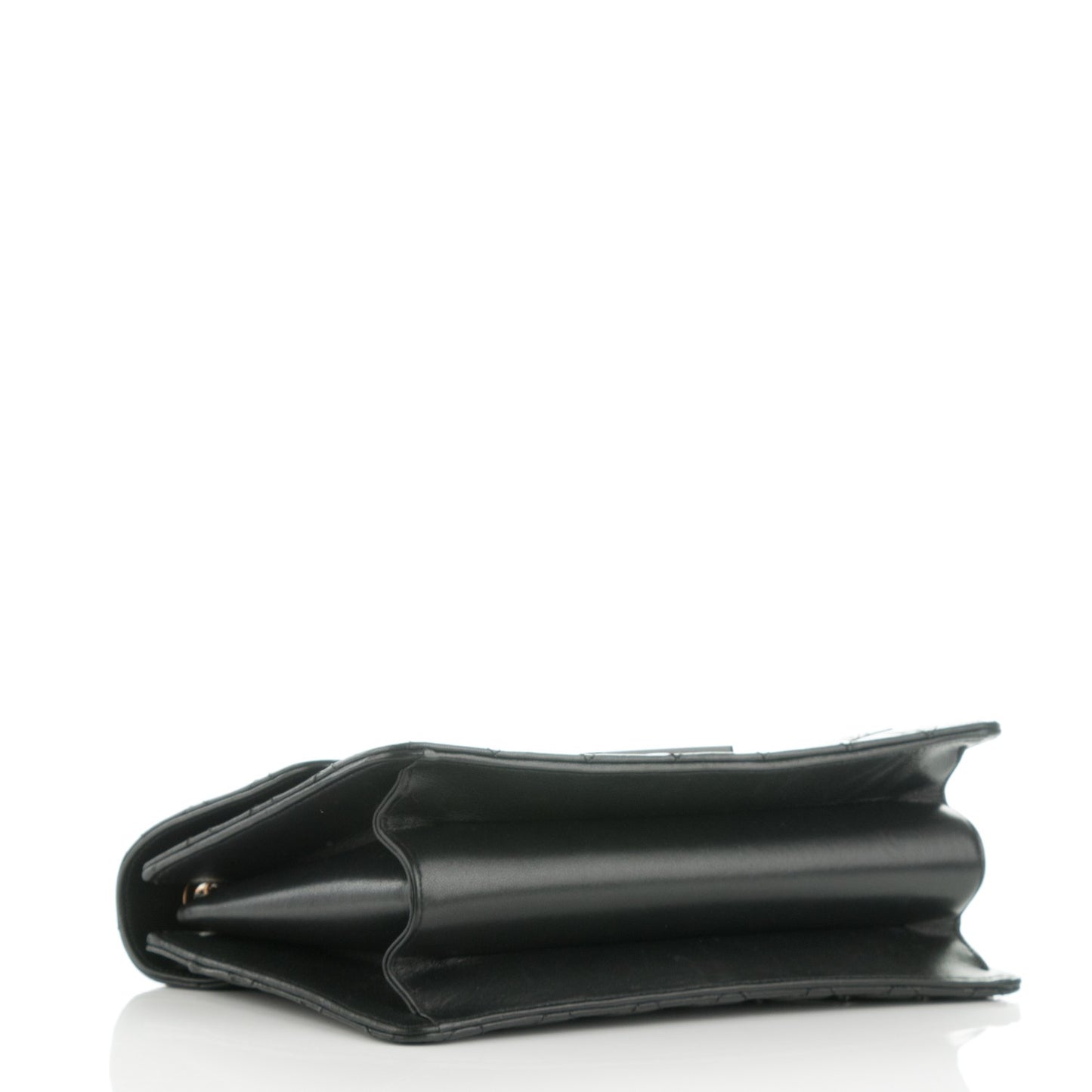 Sheepskin Quilted Large Beauty Lock Flap Black