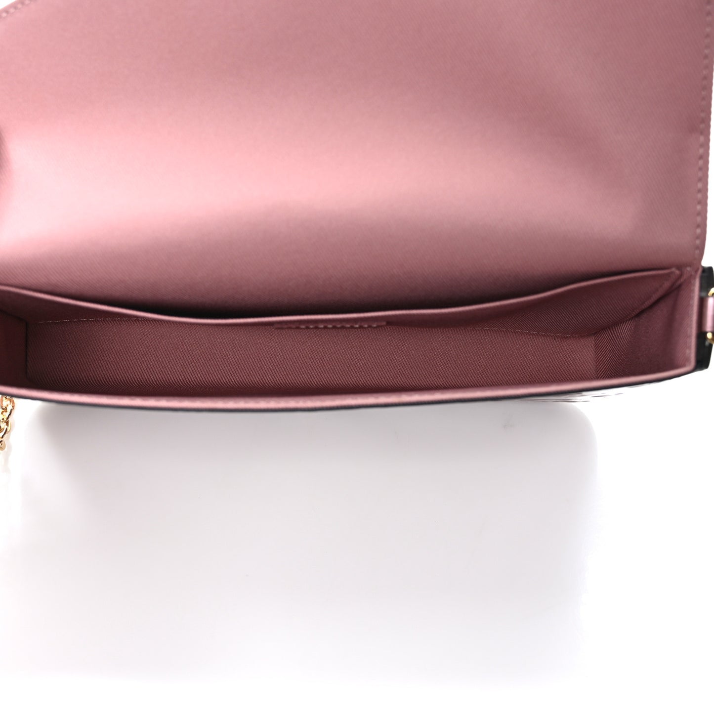 Vernis Pochette Felicie Chain Wallet Metallic Pale Pink