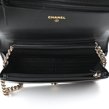 Chanel Caviar Quilted Boy Wallet On Chain WOC Black 4 of 4