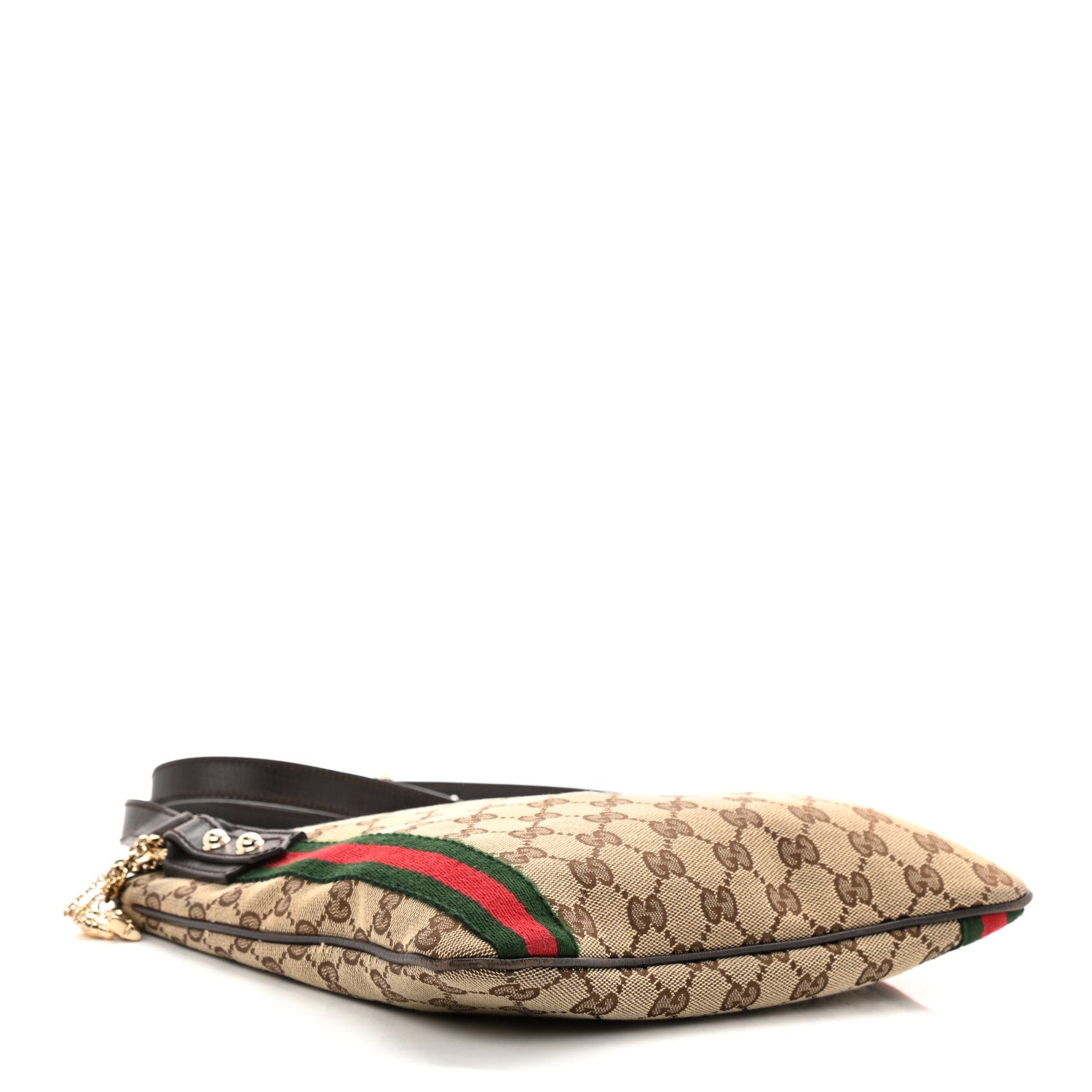 Gucci Monogram Web Jolicoeur Charms Messenger Dark Brown 4 of 11