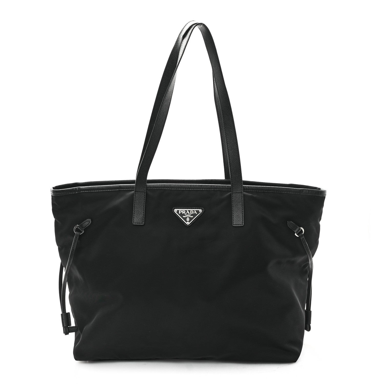 Prada Tessuto Nylon Saffiano Shopping Tote Black 1 of 11