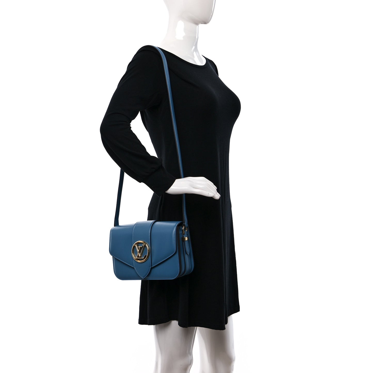 Smooth Calfskin LV Pont 9 Blue Orage