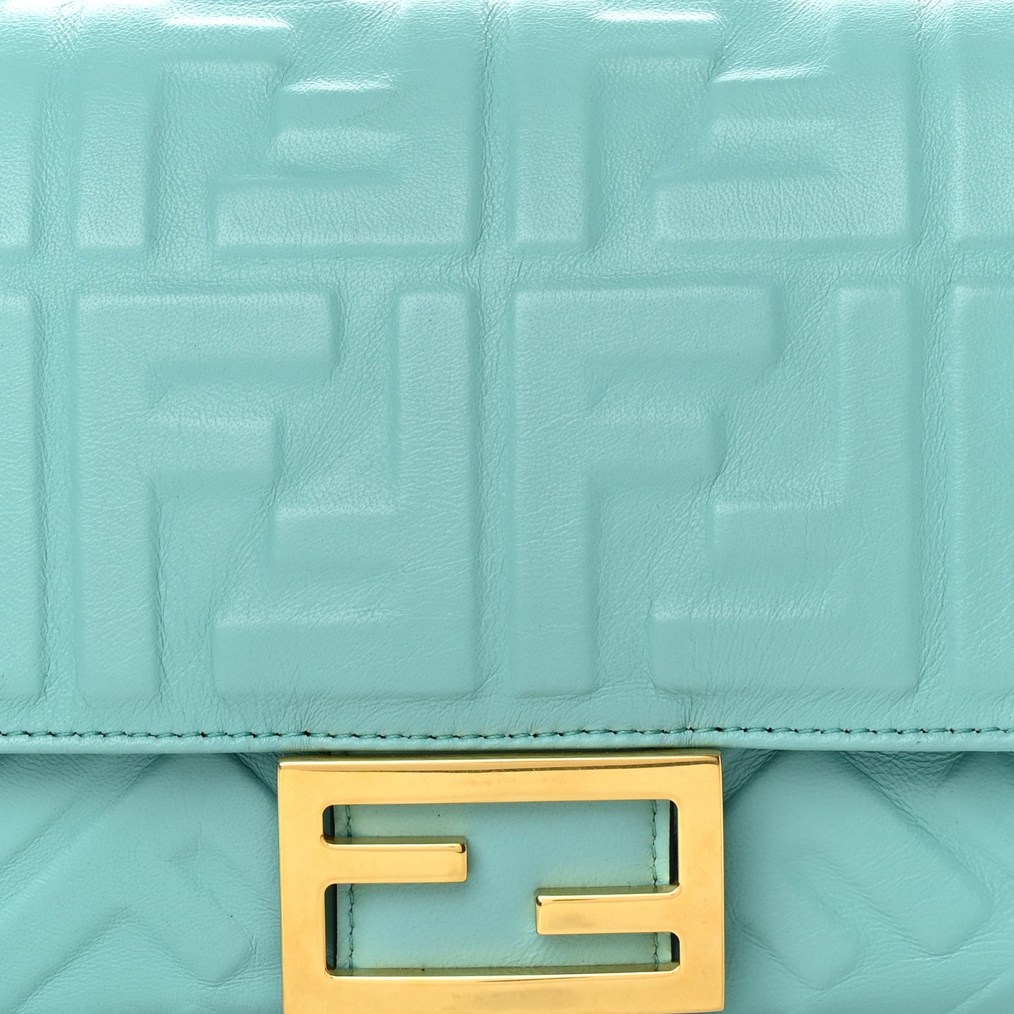Nappa FF 1974 Embossed Baguette Tiffany
