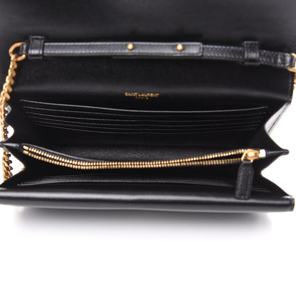 Saint Laurent Smooth Calfskin Monogram Sulpice Chain Wallet Black 4 of 8