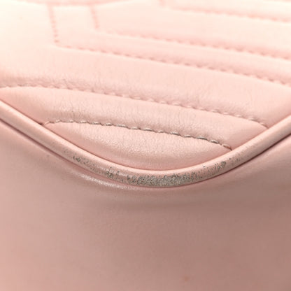 Gucci Calfskin Matelasse Small GG Marmont Chain Shoulder Bag Perfect Pink 12 of 14