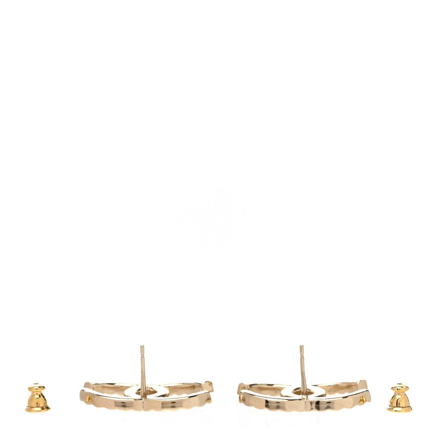 Chanel Baguette Crystal High Society CC Earrings Gold 3 of 5