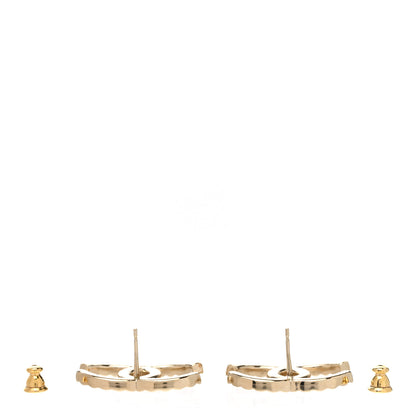 Chanel Baguette Crystal High Society CC Earrings Gold 3 of 5
