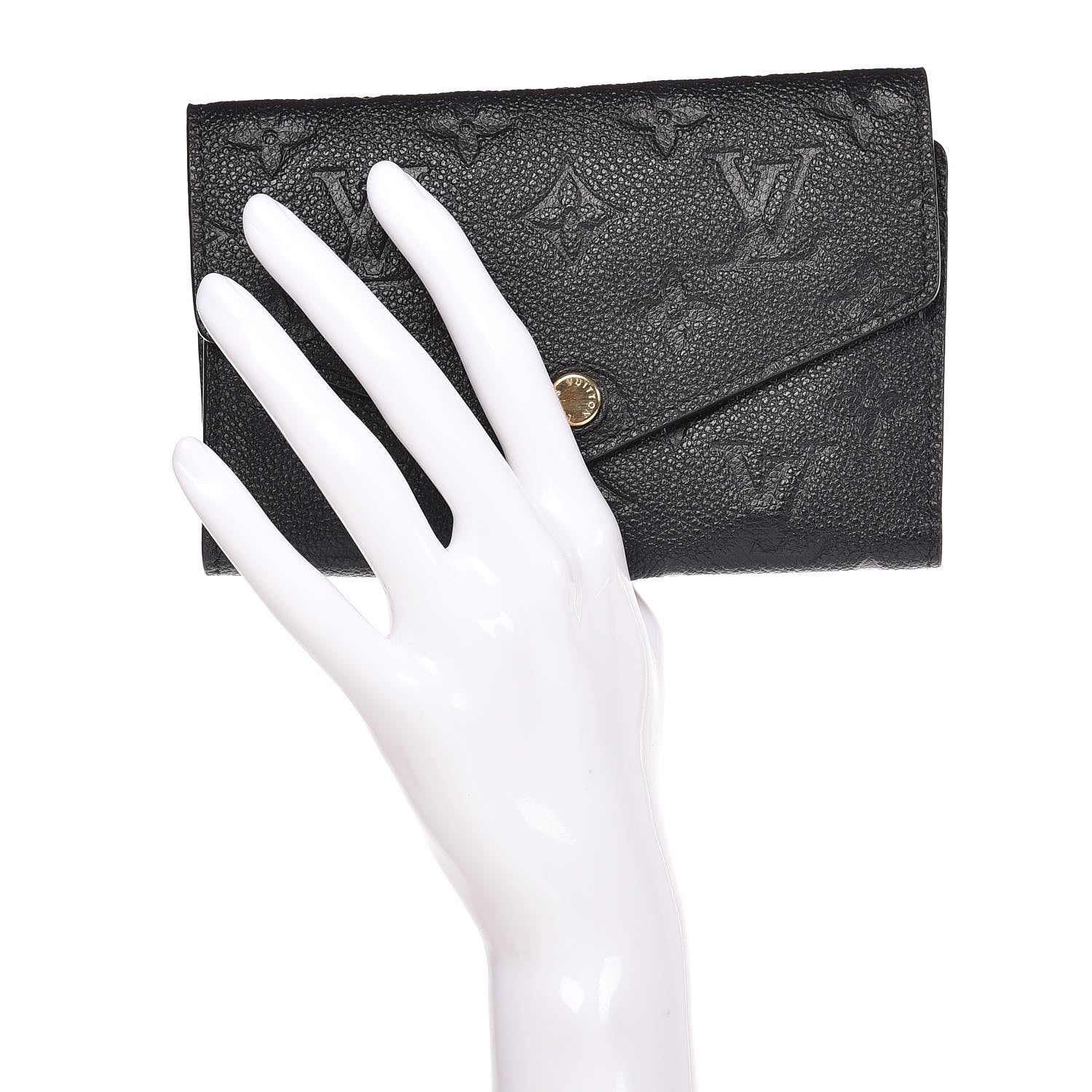 Louis Vuitton Empreinte Compact Curieuse Wallet Black 2 of 7