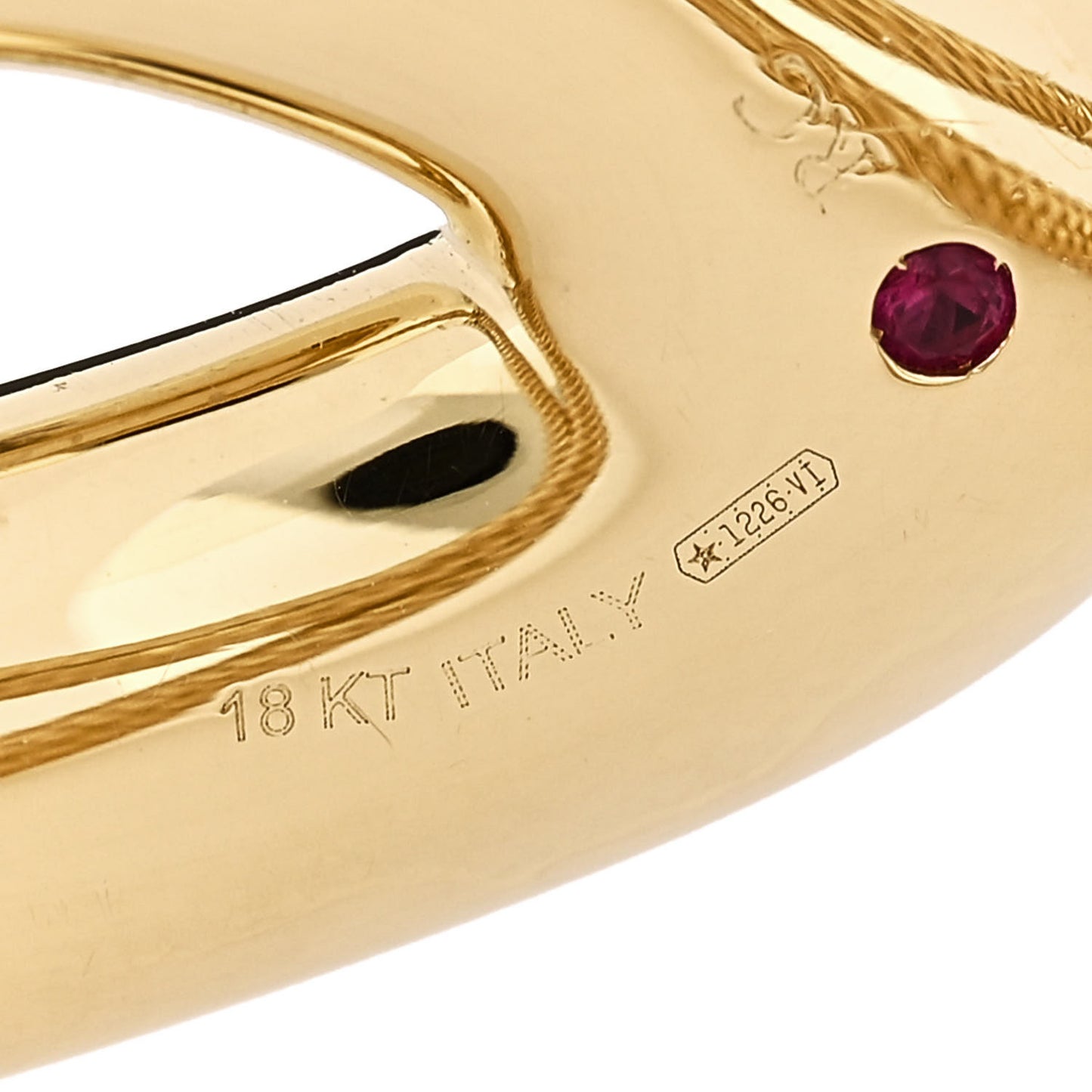 18K Yellow Gold Primavera Criss Cross Cuff Bracelet