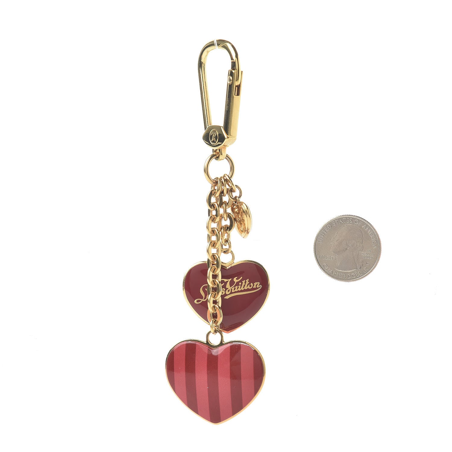 Louis Vuitton Rayures Coeur Bag Charm Key Holder Pomme D'Amour 2 of 3