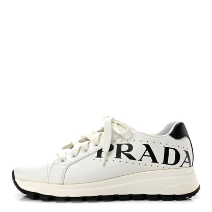 Prada Vitello Soft Logo Sneakers 36 White 1 of 10