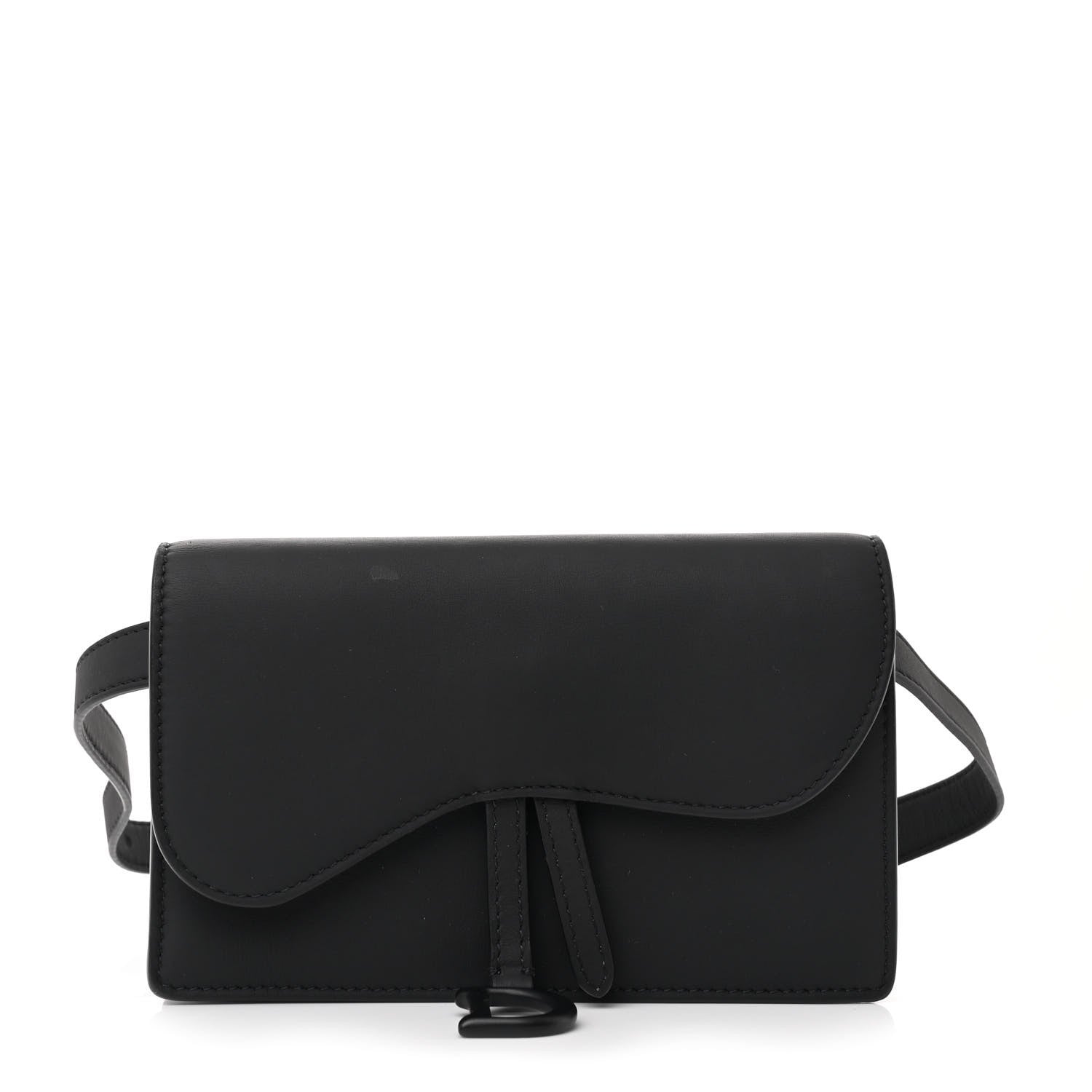 Christian Dior Ultra Matte Calfskin Saddle Belt Bag Black 1 of 11