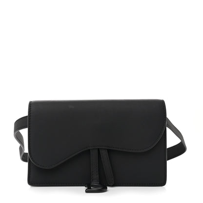 Christian Dior Ultra Matte Calfskin Saddle Belt Bag Black 1 of 11