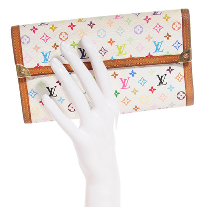 Louis Vuitton Monogram Multicolor Porte Tresor International Wallet White 2 of 7